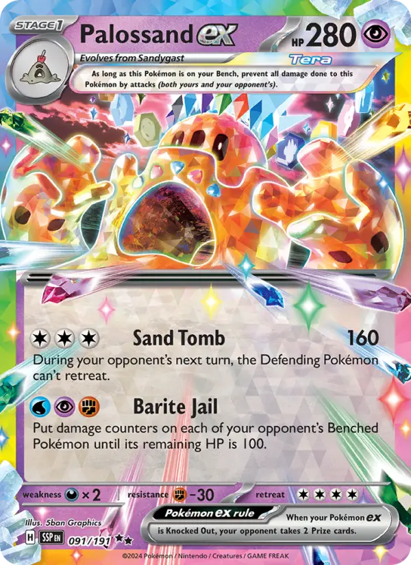 Palossand ex, Pokémon card