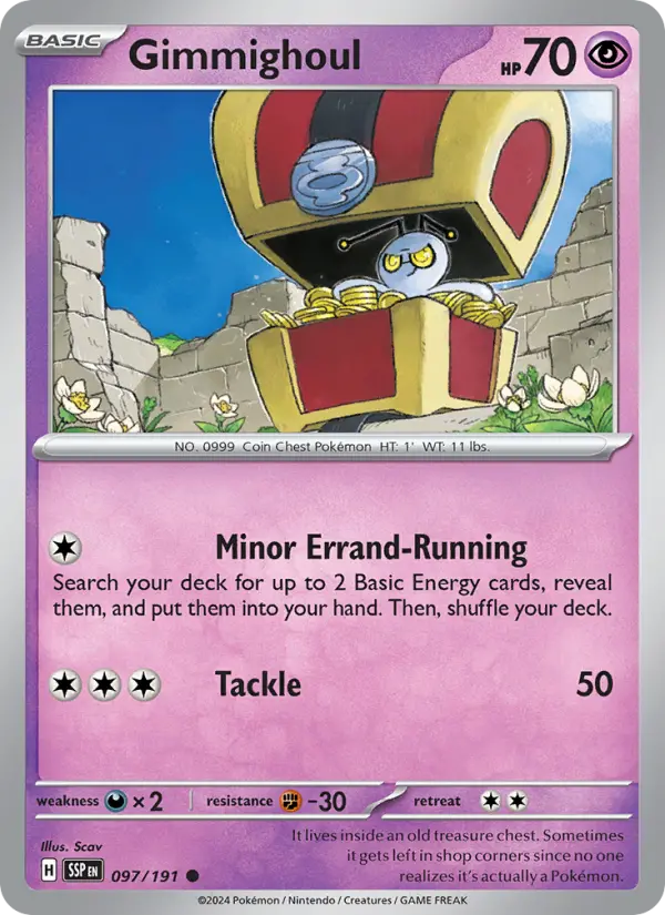 Gimmighoul, Pokémon card