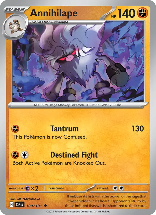 Annihilape, Pokémon card