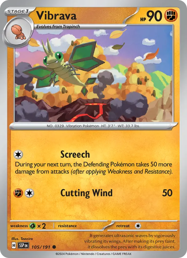 Vibrava, Pokémon card