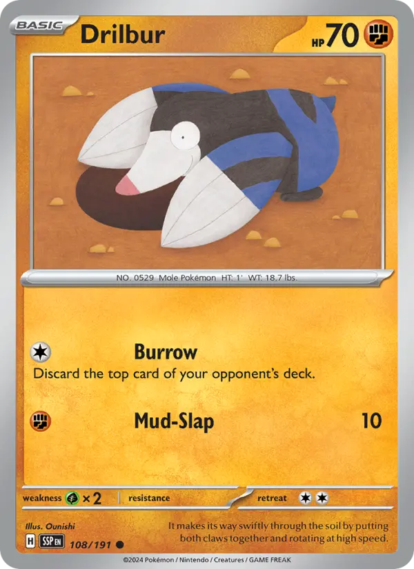 Drilbur, Pokémon card