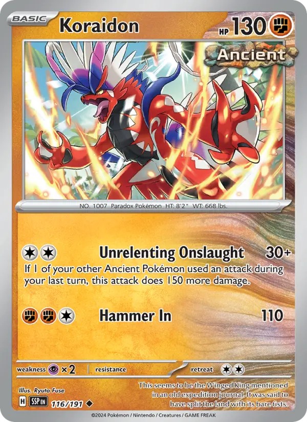 Koraidon, Pokémon card