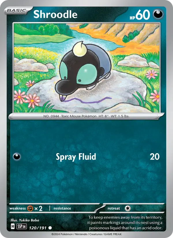 Shroodle, Pokémon card