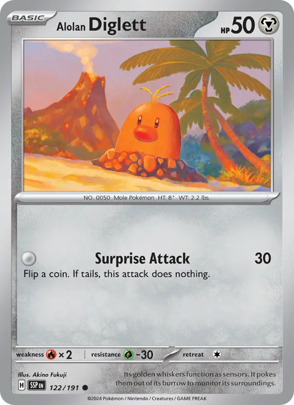 Alolan Diglett, Pokémon card