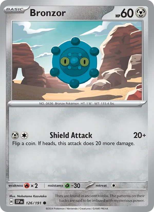 Bronzor, Pokémon card