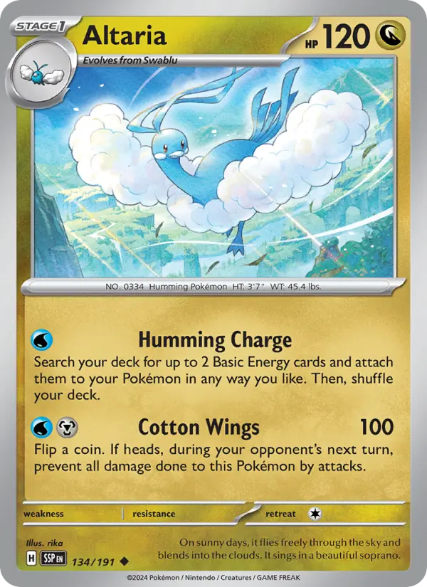 Altaria, Pokémon card