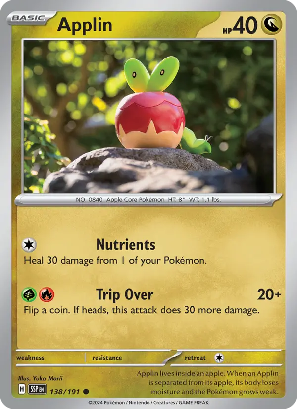 Applin, Pokémon card