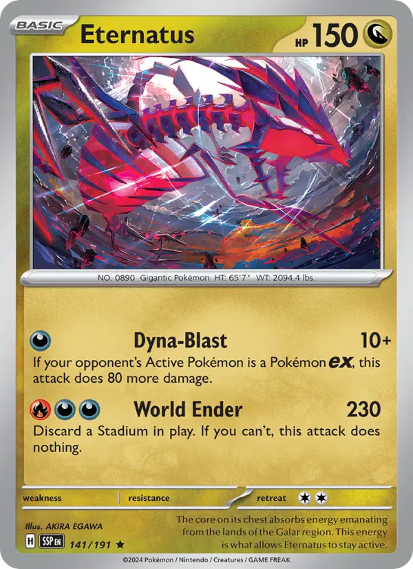 Eternatus, Pokémon card
