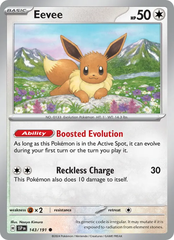 Eevee, Pokémon card