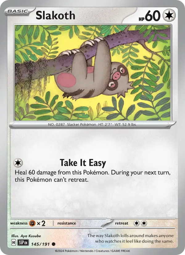 Slakoth, Pokémon card