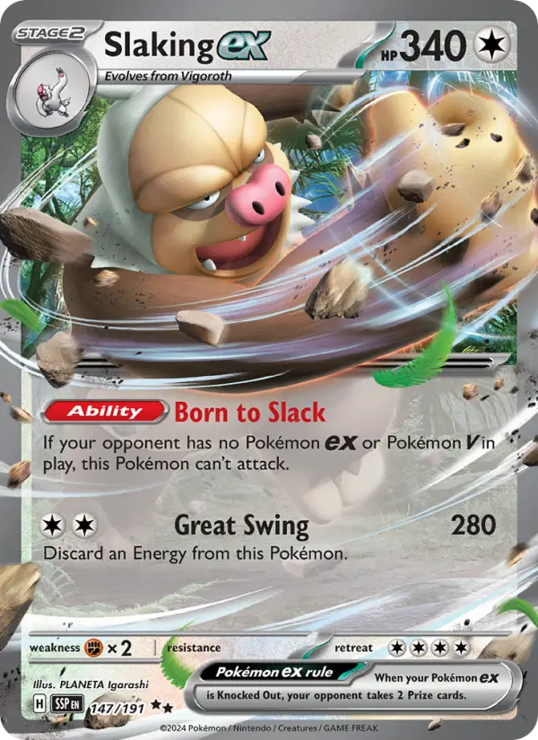 Slaking ex, Pokémon card