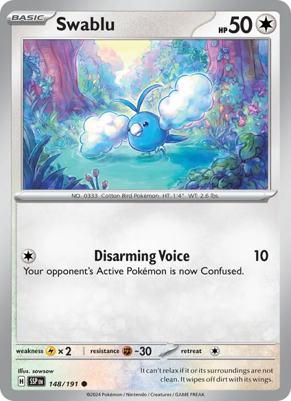 Swablu, Pokémon card