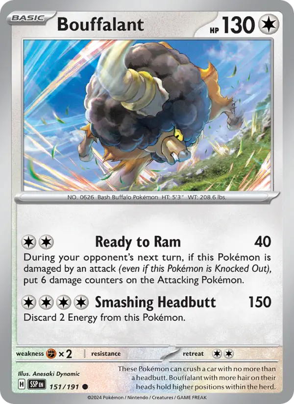 Bouffalant, Pokémon card