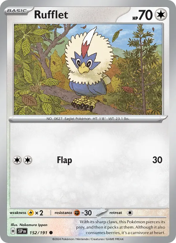 Rufflet, Pokémon card