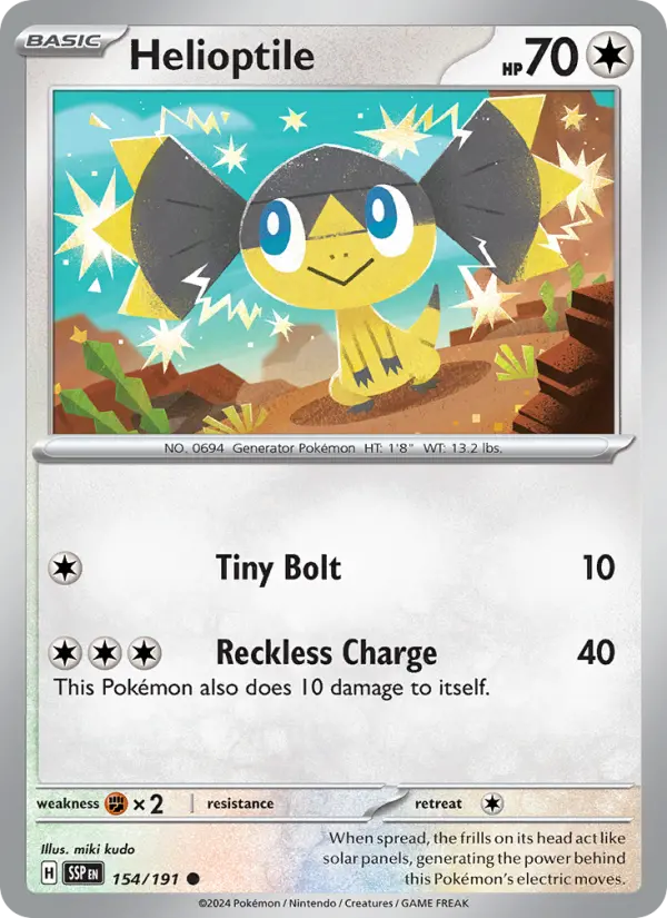 Helioptile, Pokémon card