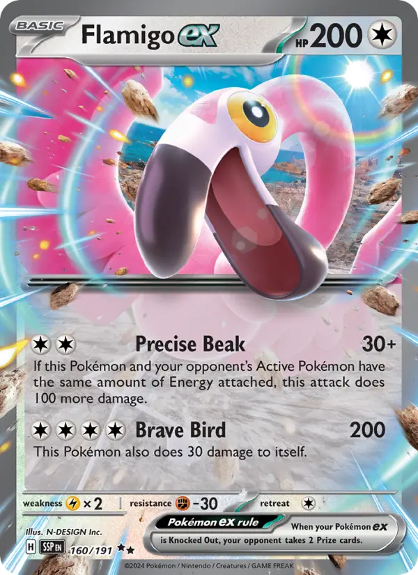 Flamigo ex, Pokémon card