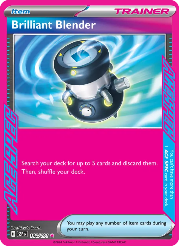 Brilliant Blender, Pokémon card