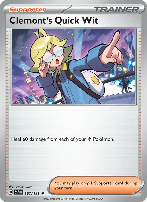 Clemont's Quick Wit, Pokémon card