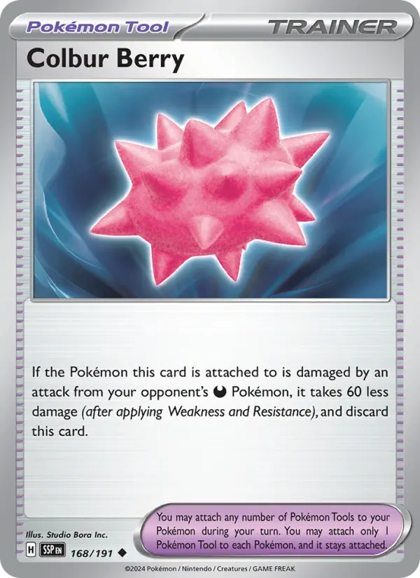 Colbur Berry, Pokémon card
