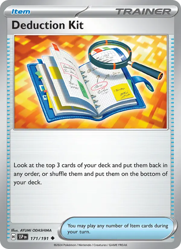 Deduction Kit, Pokémon card