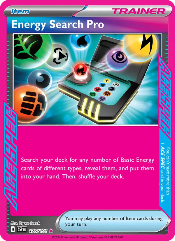 Energy Search Pro, Pokémon card