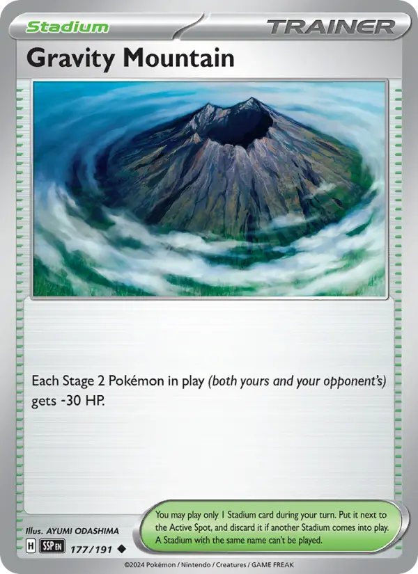 Gravity Mountain, Pokémon card