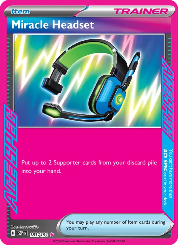 Miracle Headset, Pokémon card