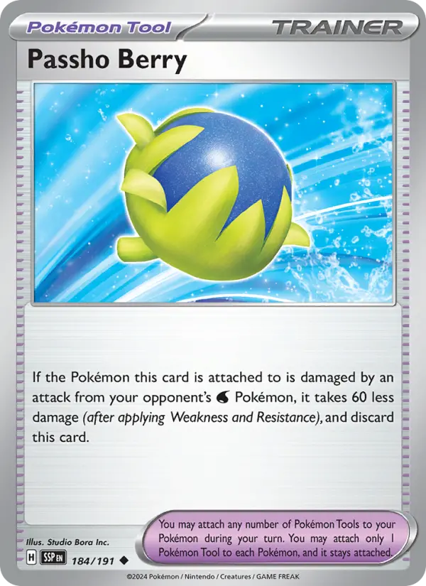 Passho Berry, Pokémon card