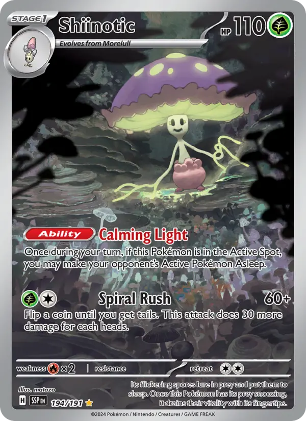 Shiinotic, Pokémon card