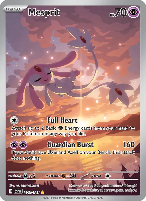 Mesprit, Pokémon card