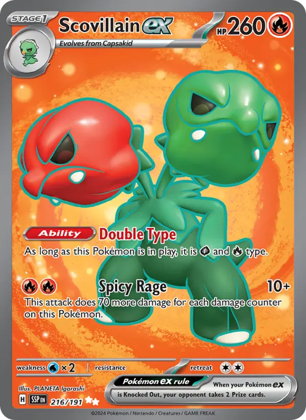 Scovillain ex, Pokémon card
