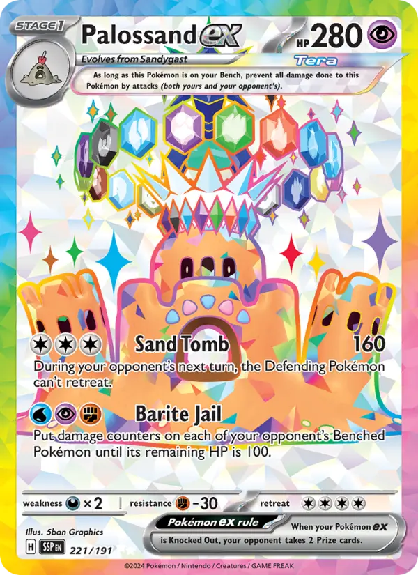 Palossand ex, Pokémon card