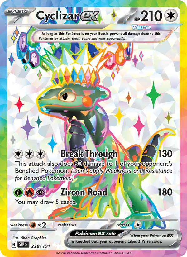 Cyclizar ex, Pokémon card