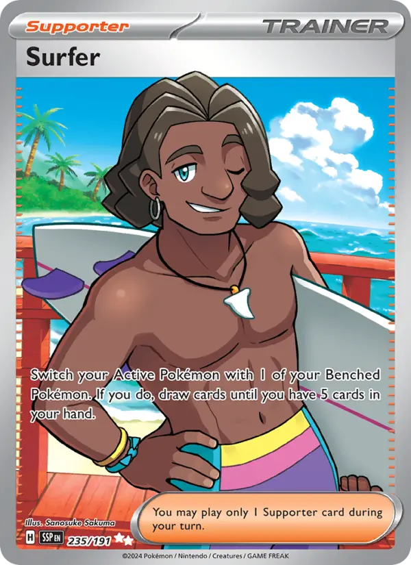 Surfer, Pokémon card
