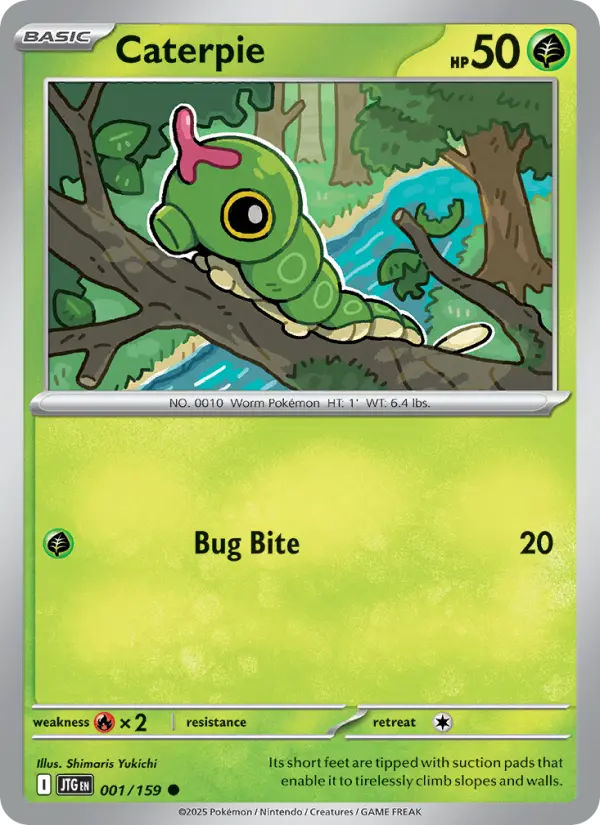 Caterpie, Pokémon card