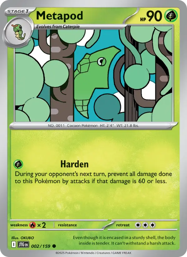 Metapod, Pokémon card