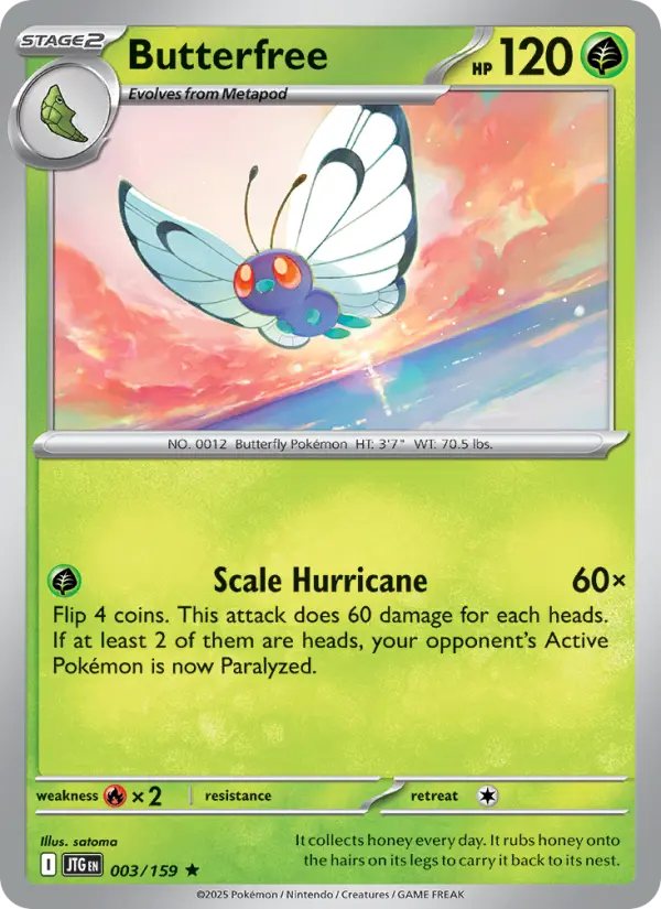 Butterfree, Pokémon card