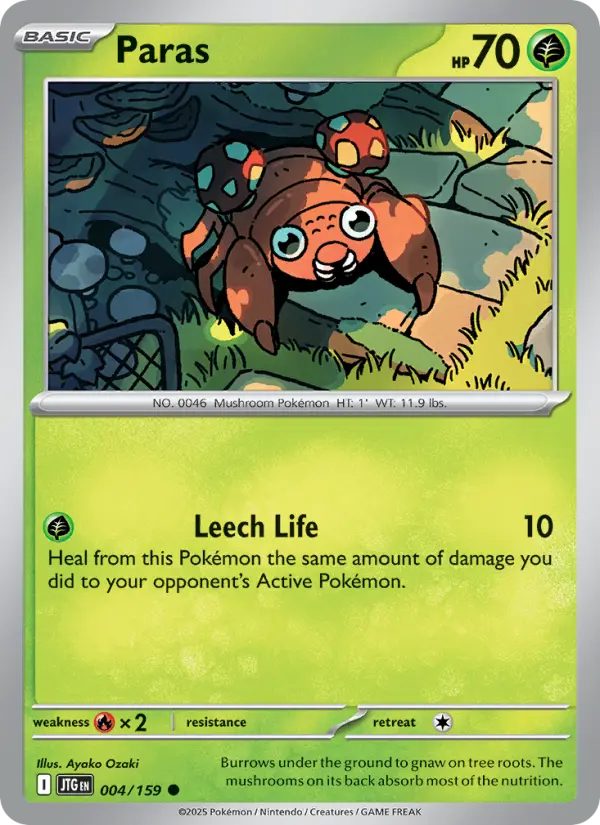 Paras, Pokémon card