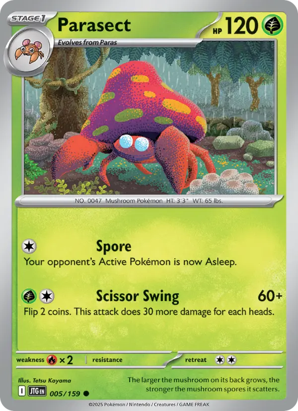 Parasect, Pokémon card