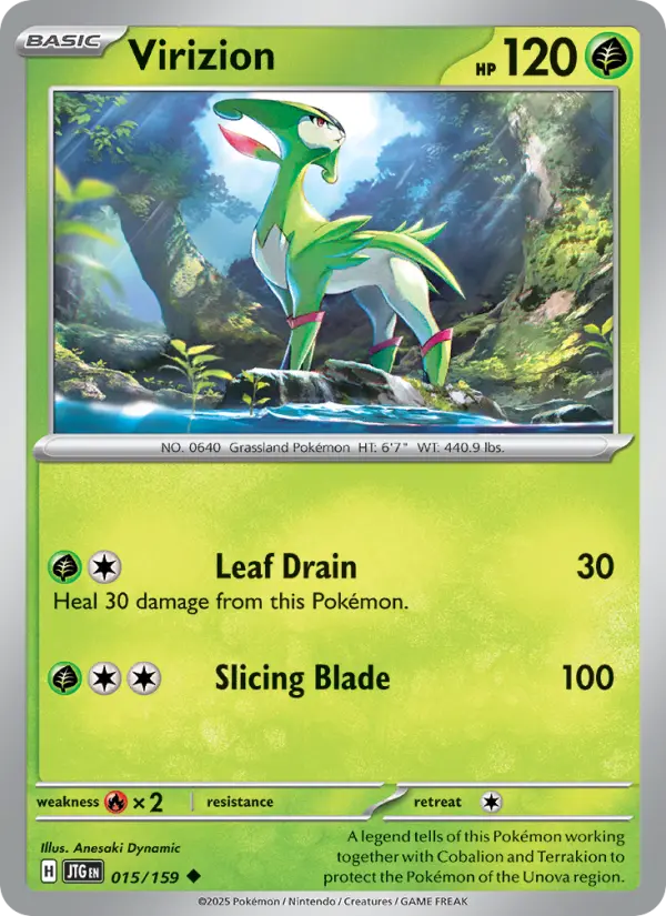 Virizion, Pokémon card