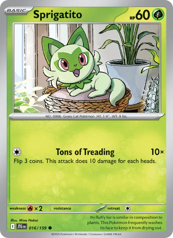 Sprigatito, Pokémon card