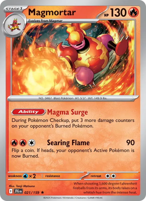 Magmortar, Pokémon card