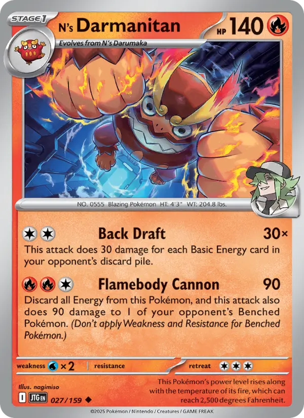 N's Darmanitan, Pokémon card