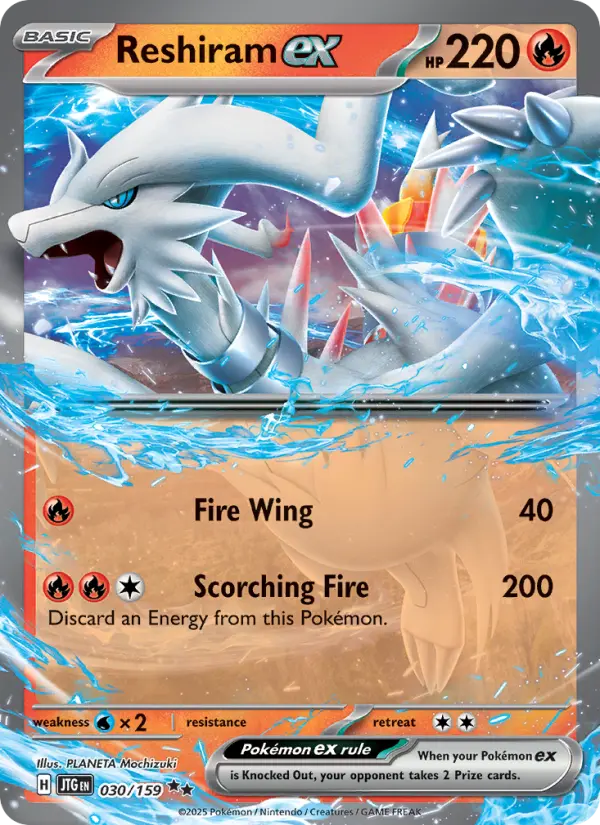Reshiram ex, Pokémon card