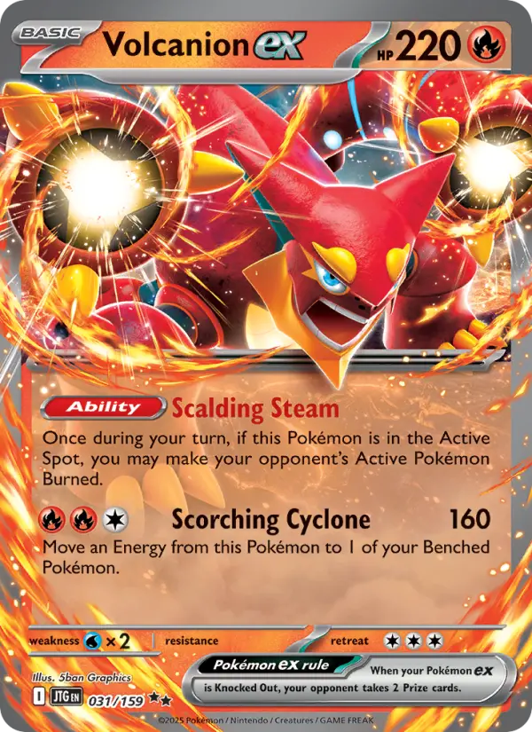 Volcanion ex, Pokémon card