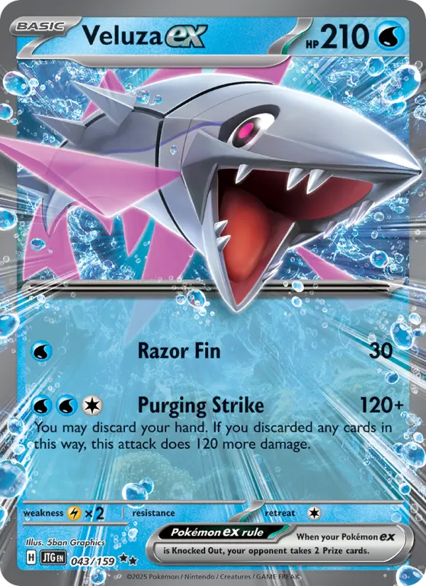 Veluza ex, Pokémon card