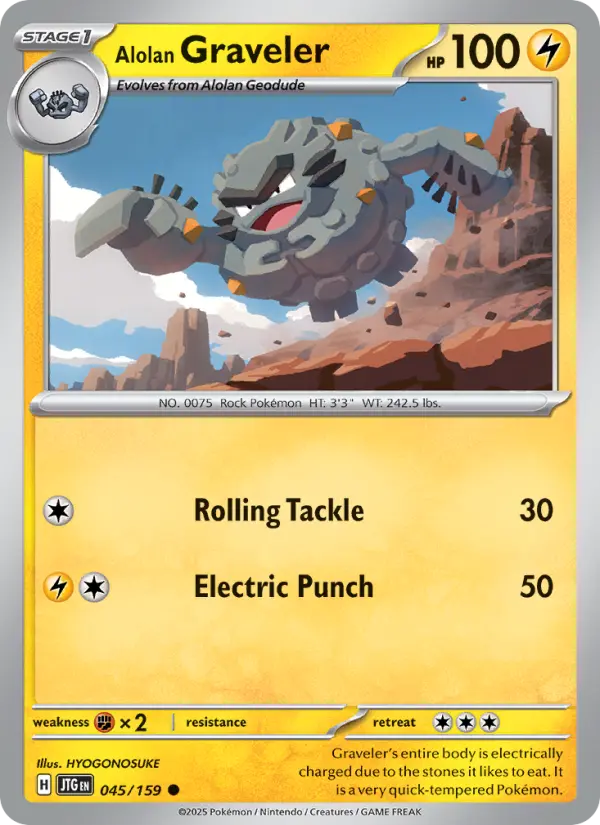 Alolan Graveler, Pokémon card