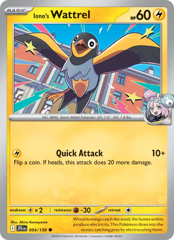 Iono's Wattrel, Pokémon card