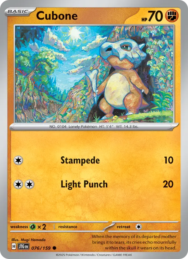 Cubone, Pokémon card