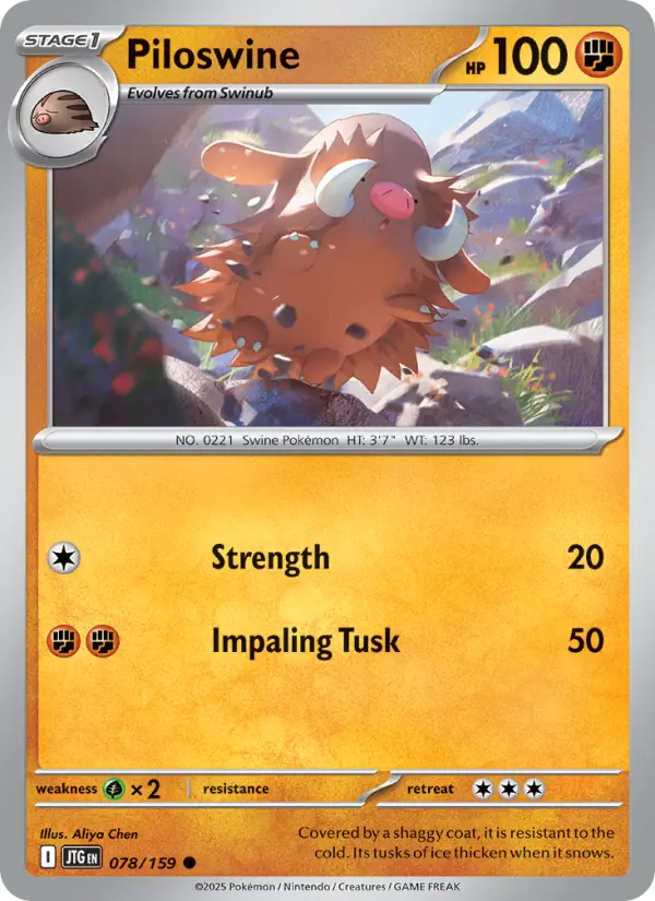 Piloswine, Pokémon card